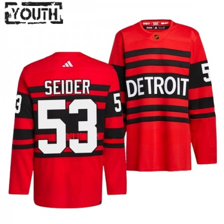 Detroit Red Wings Dresy Moritz Seider 53 Adidas 2022-23 Červené Reverse Retro 2.0 Authentic - Dětské Detroit Red Wings Dresy Moritz Seider 53 Adidas 2022-23 Červené Reverse Retro 2.0 Authentic - Dětské
